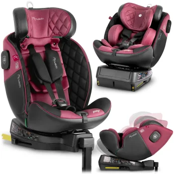Nukido Prestige Line Car Seat 0-36 kg ISOFIX, Black/Pink