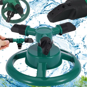 360° Rotating Garden Lawn Sprinkler, Green