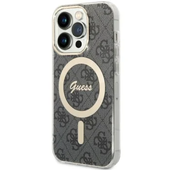 Guess iPhone 14 Pro Case 4G MagSafe, Black