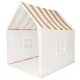 Foldable Kids Playhouse Tent 130x120x100 cm, Striped Beige