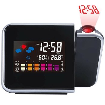 Weather Station, Thermometer, Hygrometer, Clock Projector