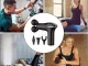 Massage Gun for Body, Back and Legs, 25W, 4 Attachments, Black