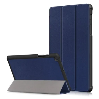 Samsung Galaxy Tab A 8.0'' 2019 (SM-T290, SM-T295) Trifold Stand PU Leather Hard Protective Cover Case, Blue