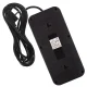 Maclean MCE391 B Power Strip, 6 Sockets, 4x USB-A, 1x USB-C, 2500W, 3m, Black