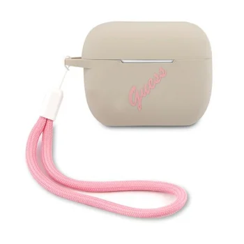 Guess AirPods Pro Case Silicone Vintage, Gray Pink