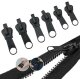 Universal Zipper Repair Kit with 6 Replacement Sliders, Black