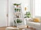 Standing wooden flower pot high pots 4 level bookcase