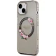 Guess iPhone 15 / 14 / 13 Case IML Flowers Wreath MagSafe, Black