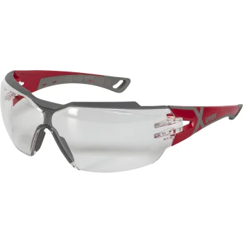 uvex pheos cx2 Safety Glasses, Grey / Red