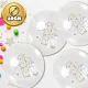 Bakalu Balloons 12 pcs 1st Birthday Origami, Transparent White