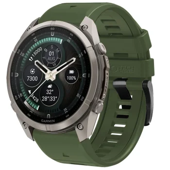 Tech-Protect silicone strap for Garmin Fenix 47 mm, green