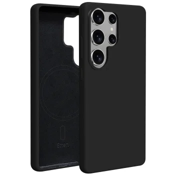 Etteri Silicone Mag Case for Samsung Galaxy S25 Ultra, Black