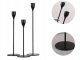 Modern Metal Candlestick Holders for Table Centerpiece, Set of 3, Black
