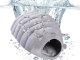Plush pet bed cocoon with soft cushion for dogs and cats, 50x40x35 cm, grey