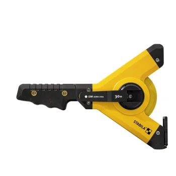 STABILA LBM 1000 Steel Open Reel Frame Tape Measure 30 m, Yellow/Black