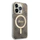 Apple iPhone 14 Pro Max 6.7\" Guess 4G Print MagSafe Case Cover (GUBPP14XH4EACSW) + Charger, Brown