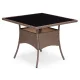 MultiGarden Rattan Garden Furniture Set 4 Chairs and Table, Light Brown