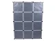 Modular Wardrobe Closet Organizer with 9 Shelves and Hanging Rail, Black