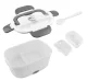 Electric Heated Lunch Box 1.1 L, White and Grey