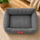 Soft Corduroy Dog and Cat Bed, Size M, 60x45cm, Dark Grey
