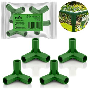 Plant Stake Connectors 11mm Type 3 Plonos PL-941 4pcs, green