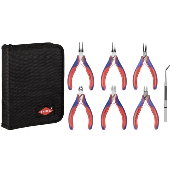 KNIPEX 00 20 16 Electronics Pliers Set in Case, 7 pcs.