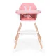 ECOTOYS 2-in-1 Baby High Chair and Booster Seat, Pink