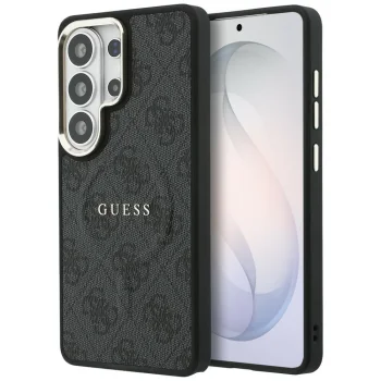 Guess 4G Embossed Ring MagSafe Case for Samsung Galaxy S26 Ultra - Black