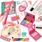 Kids Makeup Kit for Girls with Unicorn Purse, 21-Piece Washable Play Set