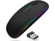 Slim Wireless Optical Mouse 2.4 GHz & Bluetooth for Laptop PC, black