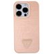 Guess iPhone 15 Pro Max Case Croco Triangle Metal Logo, Pink