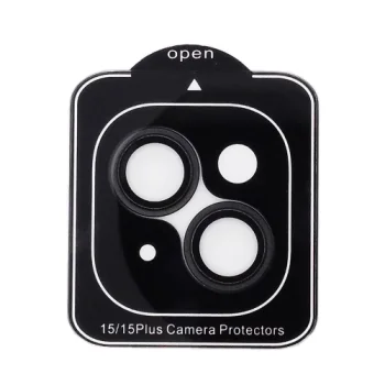 Camera Lens Protector for Apple iPhone 15 / 15 Plus, Black