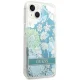 Guess Flower Liquid Glitter Case for iPhone 14 - Green