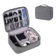 Dustproof Cable Storage Bag Cord Organizer Pouch, Gray