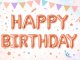 Happy Birthday Foil Balloon Banner Party Decoration, Pink