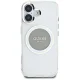 Guess IML Metal Colored Circle Classic Logo MagSafe Case for iPhone 16, Gray