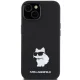Karl Lagerfeld iPhone 15 Plus Case Silicone Metal Pin, Black
