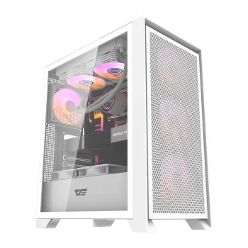 Darkflash DRX70 MESH Computer Case with 4 RGB Fans, White