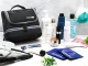 Large Waterproof Travel Toiletry Bag with Hook, Black