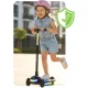 Kids 3-Wheel Balance Scooter with LED Wheels Ricokids Glowi, Black