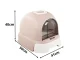 Large Enclosed Cat Litter Box with Scoop and Sliding Tray