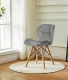 ModernHome Velour Dining Chair Set, 4 pcs, Grey