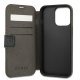 Apple iPhone 13 Pro 6.1\" Guess 4G Big Metal Logo Book Case Cover (GUBKP13L4GMGGR), Grey