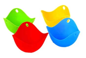 Silicone Egg Boiling Mold Set (4 pcs, Mixed Colors)