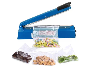 Impulse Hand Sealer for Plastic Bags and Film, 300mm, Blue