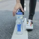 Rockbros Bicycle Bottle 750 ml - Transparent with Blue Mouthpiece