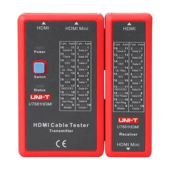 HDMI Cable Tester UNI-T UT681HDMI, Red/Grey