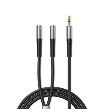 Garso adapteris Orico AX2 3.5 mm ausinių ir mikrofono šakotuvas 1 m, juodas