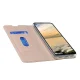 Google Pixel 5a 5G Magnetic PU Leather Phone Stand Card Slot Case Book Cover, Rose Gold