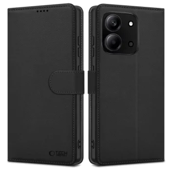 Tech-Protect Wallet Case for Xiaomi Redmi 15C, Black
